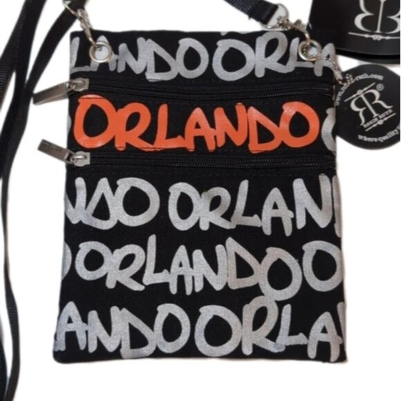 3/$20 ROBIN RUTH Orland Crossbody Bag Disney Florida Travel Pouch Purse Souvenir - Picture 1 of 10